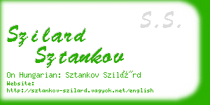 szilard sztankov business card